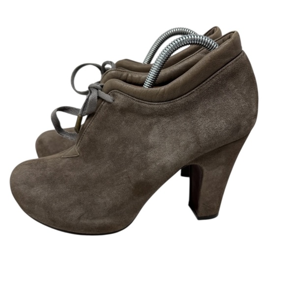 Chie Mihara Booties Heels Gray Suede - Picture 3 of 13